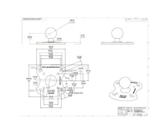 Divers - Non définie - Socle RAM a. boule caout. 1,5"