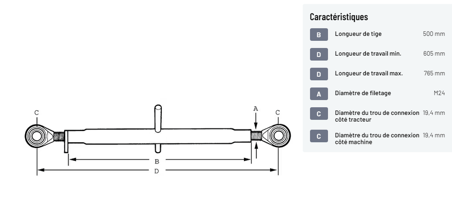Divers - Non définie - Barre de poussée 500 - 19,4 M2