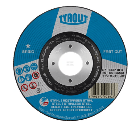 Divers - Non définie - Disque de broyage de base en acier - Acier inoxydable 125x6 mm