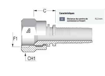 Divers - Non définie - Raccord a sertir DN8 - UNF 1/2
