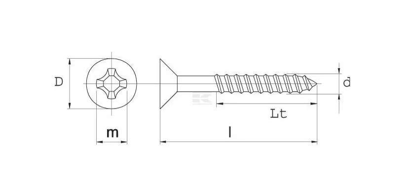 Divers - Non définie - Vis pour panneaux d'aggloméré 4 x 35 mm (x20)