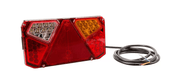 Feu arrière LED rectangulaire droit, 12-24V, 242x134x36.5mm