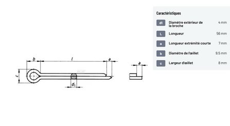 Divers - Non définie - Goupille fendue 4 x 56mm (x10)