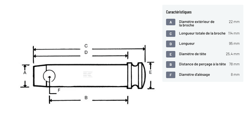 Divers - Non définie - Axe 22x78mm Cat.1
