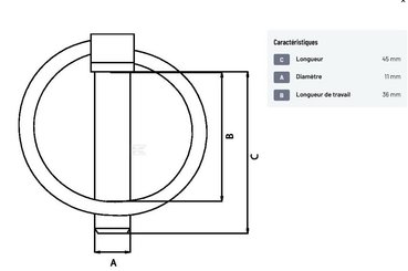 Divers - Non définie - Goupille 11mm x 45mm (x6)