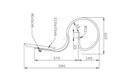Divers - Non définie - Dent à ressort 32x12x590mm droit avec pointe