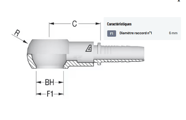 Divers - Non définie - Raccord a sertir banjo DN6 - M