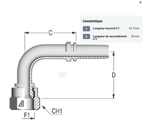 Divers - Non définie - Raccord à sertir DN8 - UNF 1/2