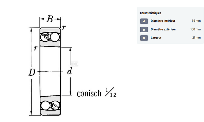 Divers - Non définie - ROULEMENT CONIQUE
