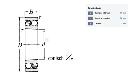Divers - Non définie - ROULEMENT CONIQUE