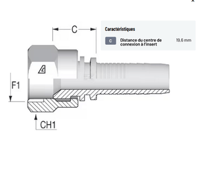 Divers - Non définie - Raccord a sertir DN16 - UNF 7/