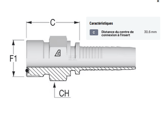 Divers - Non définie - "Raccord à sertir DN13-1"" ORF