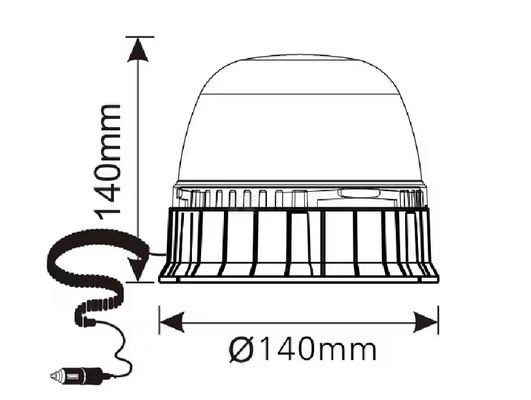 Divers - Non définie - Gyrophare LED, magnétique avec
