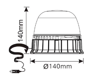 Divers - Non définie - Gyrophare LED, magnétique avec