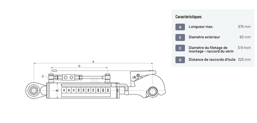 Divers - Non définie - Barre de poussée hydraulique