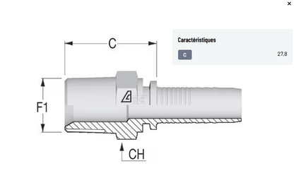 Divers - Non définie - Raccord à sertir DN10-3/8 NPT