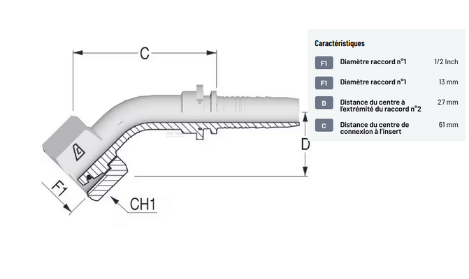 Divers - Non définie - Raccord à sertir DN13-M22x1,5-