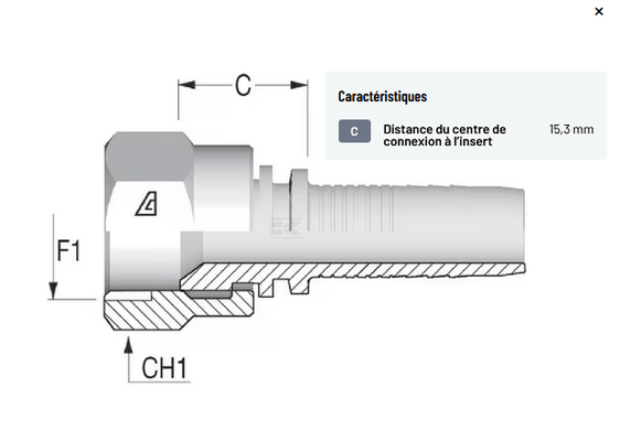 Divers - Non définie - Raccord a sertir DN8 - UNF 9/1