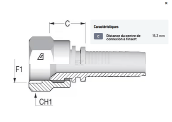 Divers - Non définie - Raccord a sertir DN8 - UNF 9/1