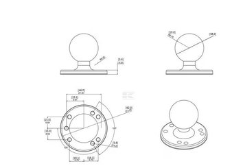 Divers - Non définie - Pied de montage rond "C"