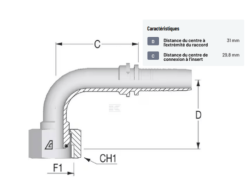 Divers - Non définie - Raccord á sertir DN06-3/8 BSP-