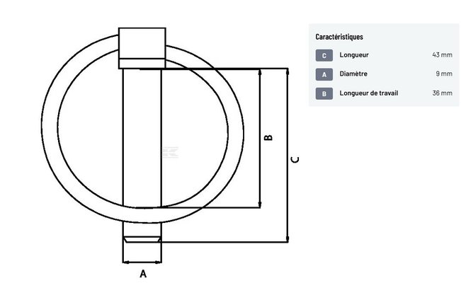Divers - Non définie - Goupille 9mm x 43mm (x6)