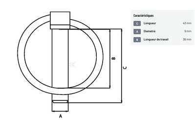 Divers - Non définie - Goupille 9mm x 43mm (x6)