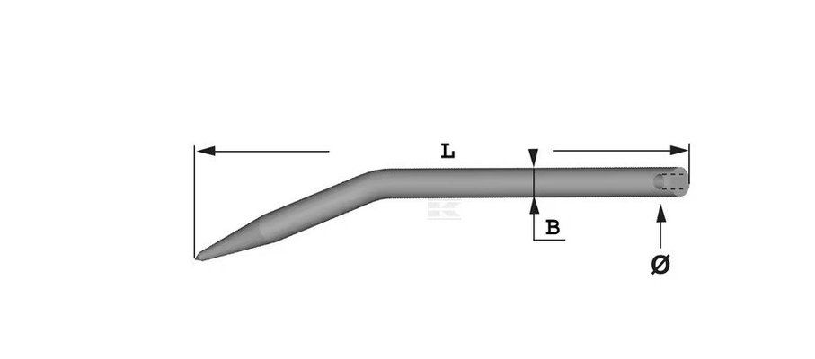 Divers - Non définie - Dent de pince frontale Mailleux 550 mm Ø25