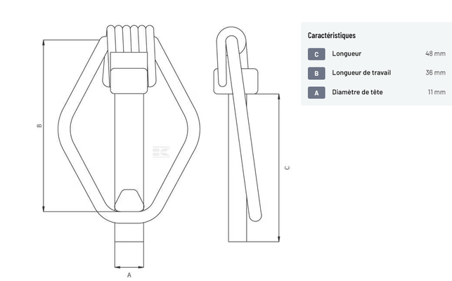 Divers - Non définie - Goupille 8mm x 48mm (x6)
