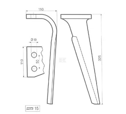 Divers - Non définie - Dent de herse D. p/KV EP15