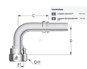 Divers - Non définie - Raccord à sertir DN16 - UNF 7/