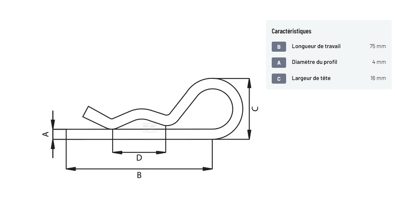 Divers - Non définie - Goupille Beta simple 4mm (10x)