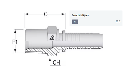 Divers - Non définie - Raccord à sertir DN13-3/8 NPT