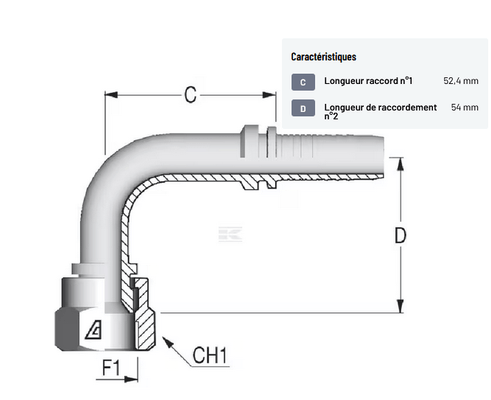 Divers - Non définie - Raccord à sertir DN20 - UNF 1