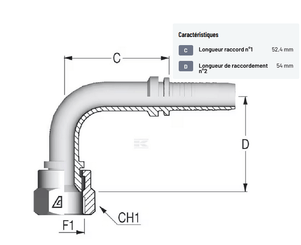 Divers - Non définie - Raccord à sertir DN20 - UNF 1