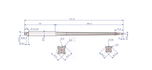 Divers - Non définie - Dent de fourche 35x860MM