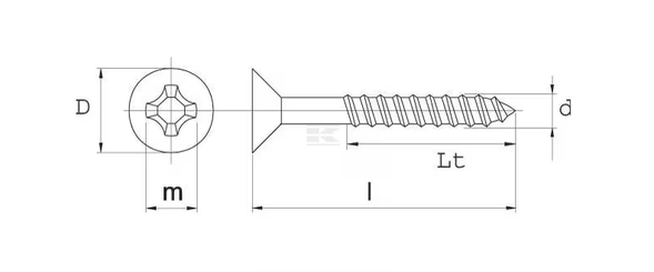Divers - Non définie - Vis pour panneaux d'aggloméré 5 x 60 mm (x20)
