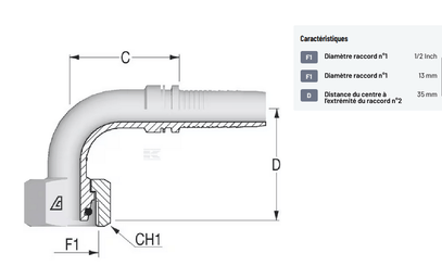 Divers - Non définie - Raccord à sertir DN13-M22x1,5-