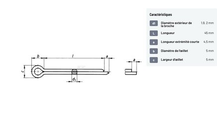 Divers - Non définie - Goupille fendue 2x45mm (x10)