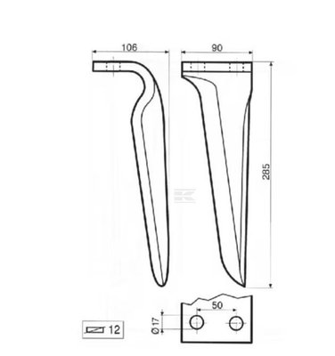 Divers - Non définie - Dent de herse PHB G p/KV EP12
