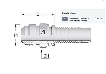Divers - Non définie - Raccord à sertir DN08-9/16 UNF