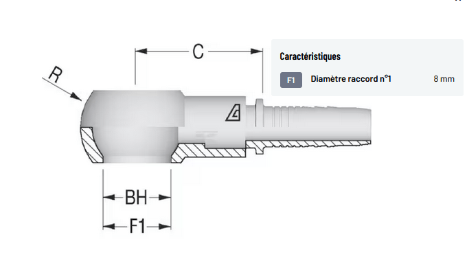 Divers - Non définie - Raccord à sertir banjo DN8-M18